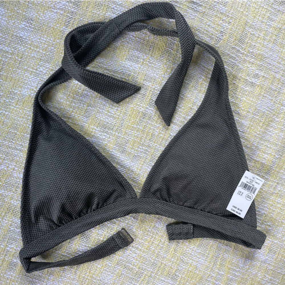 Aerie Charcoal Textured Bikini Set